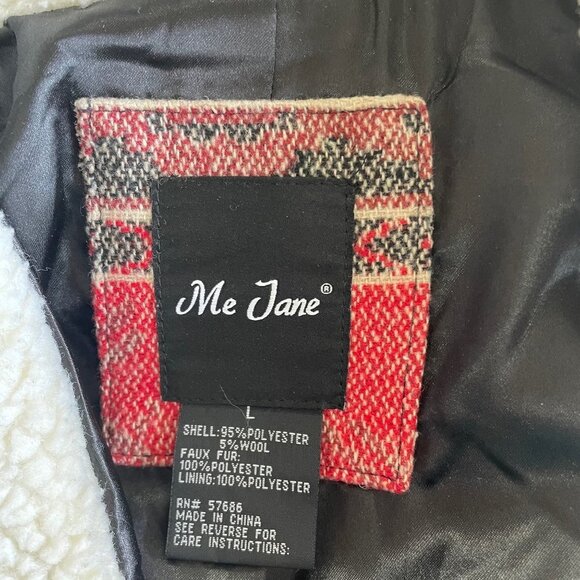 Me Jane Womens Western Aztec Print Sherpa Lined Vest Size Large Southwestern - Picture 5 of 5